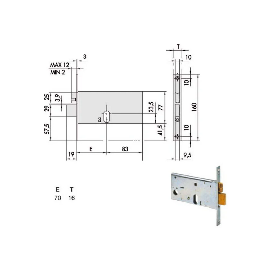 SERRATURA A FASCIA CISA 44470