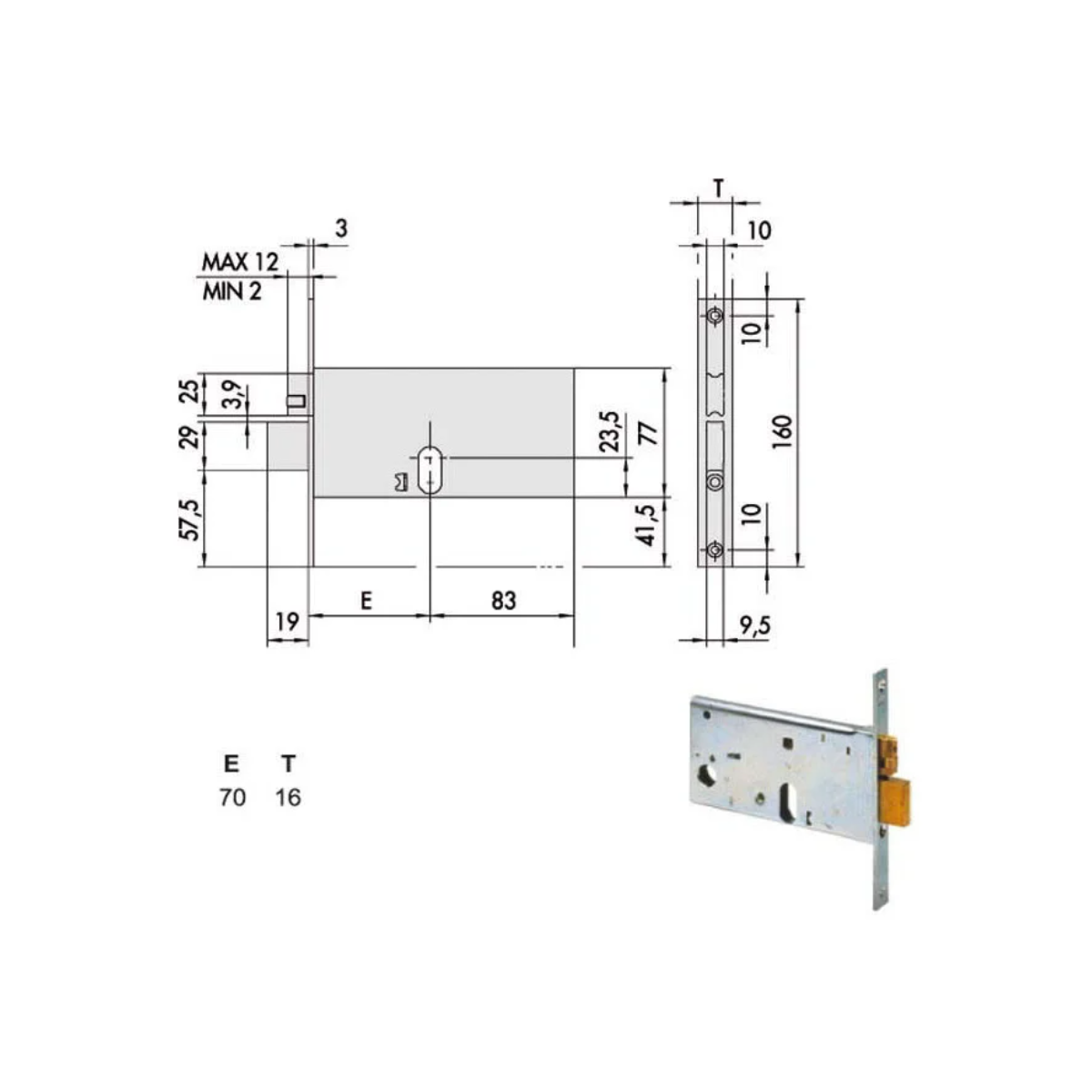 SERRATURA A FASCIA CISA 44470