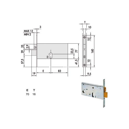 SERRATURA A FASCIA CISA 44470