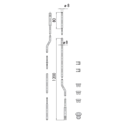 PROLUNGHE ASTE INTERNE CISA 0644100