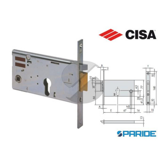 SERRATURA A FASCIA CISA 14350