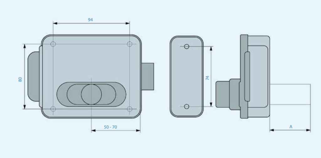 SERRATURA ELETTRICA A FASCIA FEB ASSA ABLOY NF50