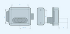 SERRATURA ELETTRICA A FASCIA FEB ASSA ABLOY NF50