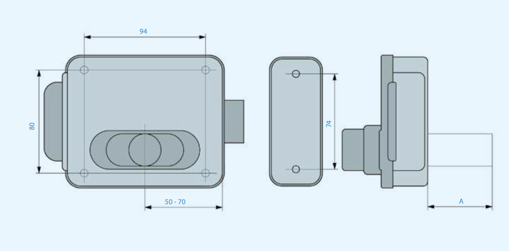 SERRATURA ELETTRICA A FASCIA FEB ASSA ABLOY NF50