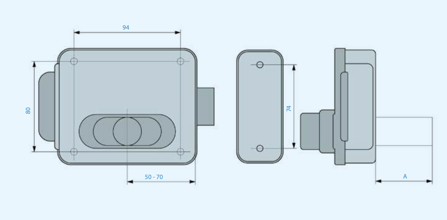 SERRATURA ELETTRICA A FASCIA FEB ASSA ABLOY NF50