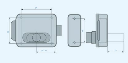 SERRATURA ELETTRICA A FASCIA FEB ASSA ABLOY NF50