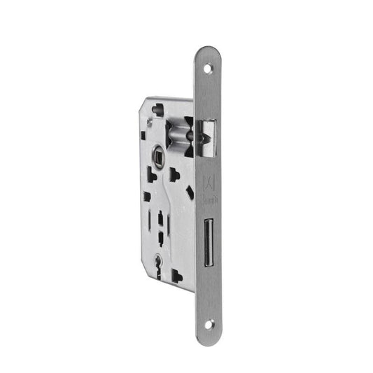 SERRATURA PATENT PICCOLA BAGNO WC MOD. 045T OTTONATA 190x20 BORDO TONDO BONAITI 480450501E