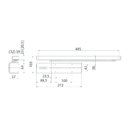 CHIUDIPORTA CORPO E CARTER ASSA ABLOY DC700