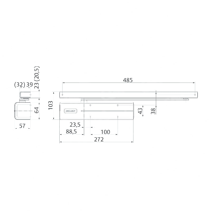 CHIUDIPORTA CORPO E CARTER ASSA ABLOY DC710