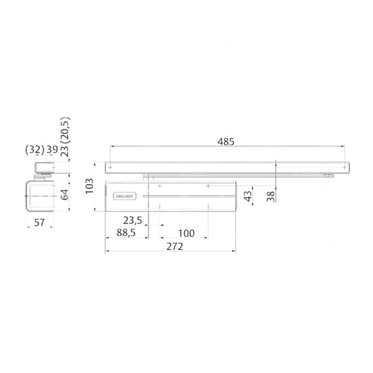 CHIUDIPORTA CORPO E CARTER ASSA ABLOY DC710