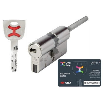CILINDRO SAGOMATO AP4 CON CODOLO 5 CHIAVI CISA 0P3S7