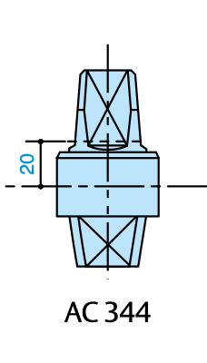 PERNO QUADRO ITALIA VARIE ALTEZZE ASSA ABLOY AC34