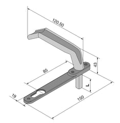 MANIGLIA WELKA 08602040