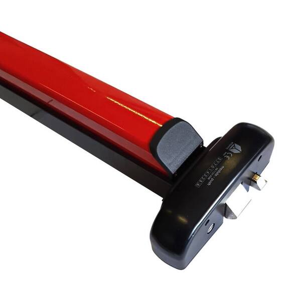 Maniglione Antipanico Elettrico Push 840 mm Nero e Rosso