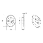 VASCHETTA ANTISHOCK H13 CROMO SATINATO CIPIERRE 320