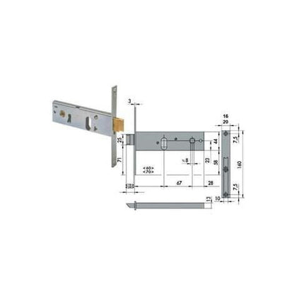 SERRATURA FASCIA BASSA CISA 44151