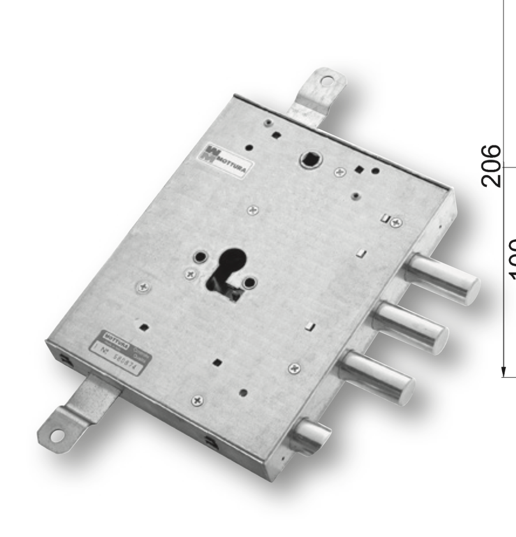 SERRATURA PER PORTA BLINDATA MOTTURA 898571GR DQ/SQ