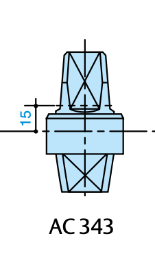 PERNO QUADRO ITALIA VARIE ALTEZZE ASSA ABLOY AC34