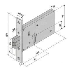 SERRATURA A FASCIA WELKA 122