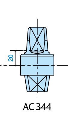 PERNO QUADRO ITALIA VARIE ALTEZZE ASSA ABLOY AC34