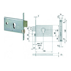 SERRATURA A FASCIA CISA 44130.60
