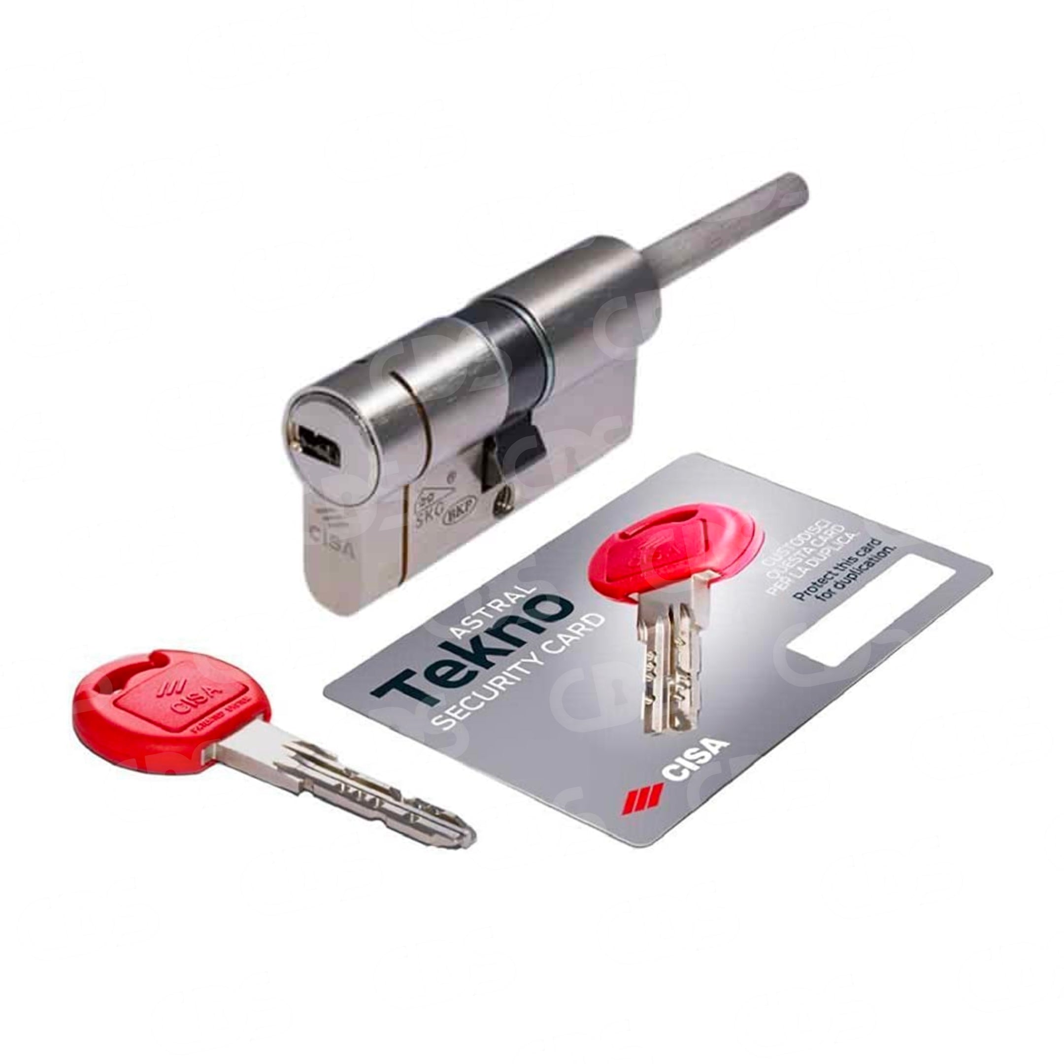 CILINDRO SAGOMATO CON CODOLO A 5 CHIAVI ASTRAL TEKNO PRO CISA 0M3T7 ...