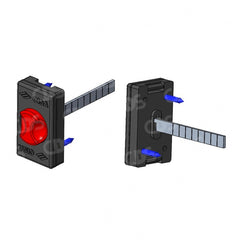 PULSANTE ROSSO IN NYLON CISA 0611015